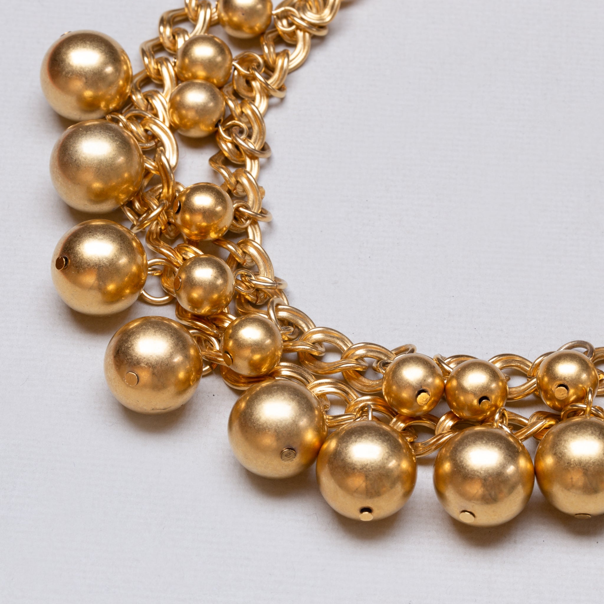 Authentic Vintage Givenchy necklace chain faux pearl purple stone larg |  Vintage Five